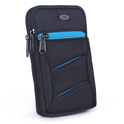 Men Nylon Small Cross body Shoulder Bags Belt Waist Pack High Quality Hook Unisex Fanny Cell Mobile Phone Case Cover Bag ► Photo 1/6