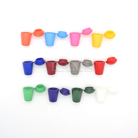 12pcs Colorful Plastic Bell Stopper With Lid Cord Ends Lock Stopper Toggle Clip for Paracord / Clothing ► Photo 1/4