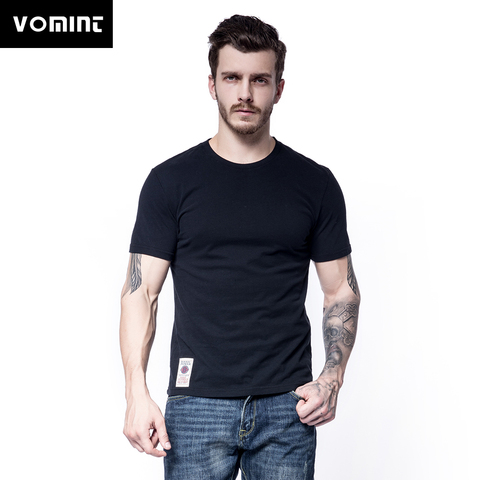 Hot sale Summer New Mens Lycra T-shirts Short Sleeve Pure Color t shirt Soft Fabric Stretch for Male ► Photo 1/6