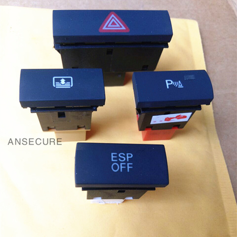 PDC Parking switch ESP Switch Hazard Light Warning Flash switch Rear Sunshade Roller Button Switch for Audi A6 S6 C6 ► Photo 1/1