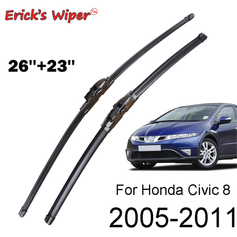 Erick's Wiper Front Wiper Blades For Honda Civic 8 European Hatchback Windshield Windscreen Front Window 26