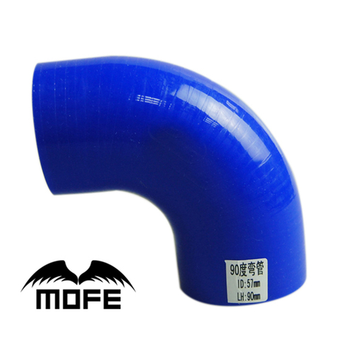 MOFE 51mm to 57mm/60mm/63mm/70mm/76mm Silicone 90 Degree Elbow Reduce Hose Blue ► Photo 1/1