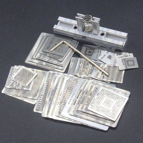 47pcs/set Direct Heat Reballing Universal Directly Stencils For Game Console PS3 CPU PS4 GPU XBOX CXD WII ► Photo 1/6