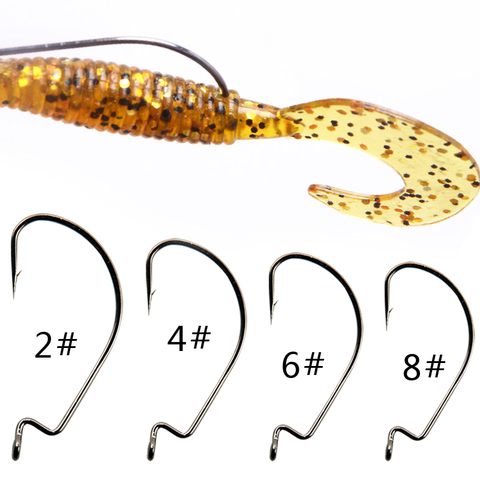 BaMMax Fishing hooks 10pcs 8# -5/0 jigging head crank hook for Soft Bait Crankbait carp Fishing sea Tackle accessories pesca ► Photo 1/6