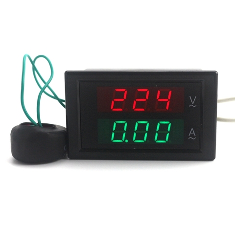 AC 80-300V AC 0-100A Digital LED Red Green  Display  Voltage Current Voltmeter Ammeter ► Photo 1/1