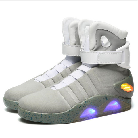 Adults USB Charging Led Luminous Shoes For Men's Fashion Light Up Casual Men B back to the Future Glowing Man Sneakers Free ship ► Photo 1/1