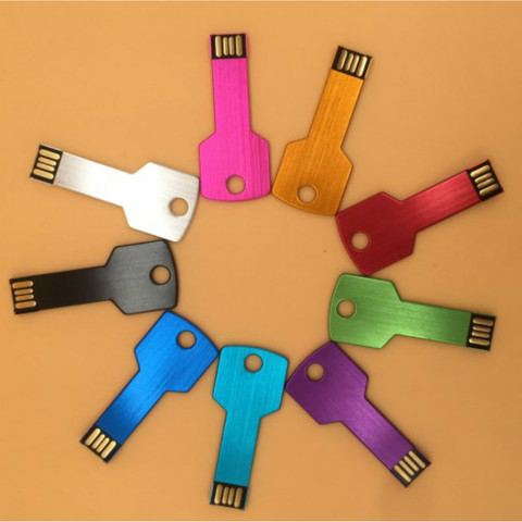 Personalized Logo USB Key Shape Pendrive Metal Memory Stick 4GB 8GB Pendrive 32GB 16GB Usb Flash Drive Business Memory U Stick ► Photo 1/6