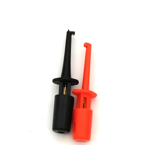 20pcs/lot New Mini Test Hook Probe Spring Clip for PCB SMT/SMD IC D20 Cable Welding for Multimeter Lead Wire Black and Red ► Photo 1/5