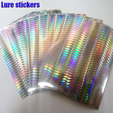 2022HOT fishing lure sticker,holographic, 4 kinds color you choose 8papers/lot size: 73mm x 100mm or 100mm*150mm ► Photo 1/5