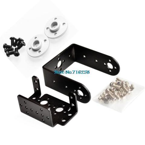 1set 2 DOF Short Pan And Tilt Servos Bracket Sensor Mount Kit For  Compatible MG995 Wholesale Retail ► Photo 1/1