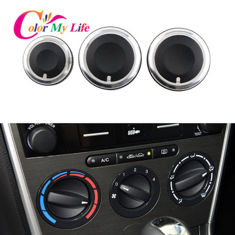 FOR MAZDA 6 M6 2004-2009 SWITCH KNOB KNOBS HEAT HEATER CONTROL BUTTONS DIALS FRAME RING A/C AIR CON COVER 2006 2005 2007 2008 ► Photo 1/5