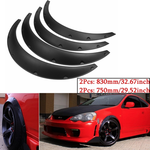 Black Universal 4pcs Car Mudguard Mud Guard For Fender Flares Flexible  Wheel Eyebrow Wheel Arches For Benz For BMW For Honda ► Photo 1/6