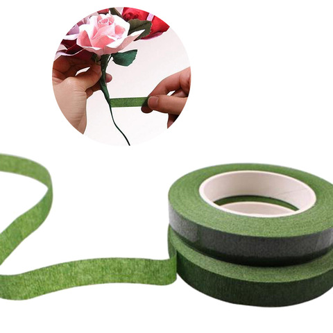 30 Yard 12mm Self-adhesive Bouquet Floral Stem Tape Artificial Flower Stamen Wrapping Florist Green Tapes DIY Flower Supplies ► Photo 1/4