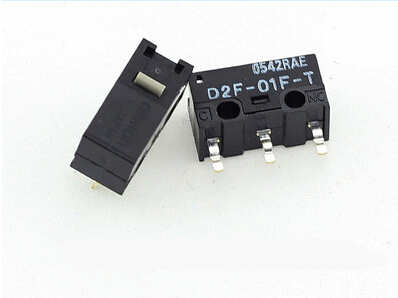 2pcs/lot 100% original made in Japan gray dot Omron D2F-01F D2F-01F-T mouse micro switch mouse button gold alloy contacts ► Photo 1/1