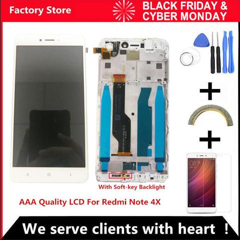 AAA Quality LCD+Frame For Xiaomi Redmi Note 4X LCD Display Screen For Redmi Note 4 Global Version LCD Only For Snapdragon 625 ► Photo 1/6