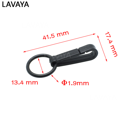 10pcs Plastic Black Gloves Hook Buckles Snap Hook With O-Ring Link Chain Craft Bag Parts Accessory ► Photo 1/1