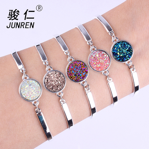 New fashion Queen Jewelry Silver plated Charms Bracelet & Bangles With crystal Bracelet for Women ► Photo 1/6