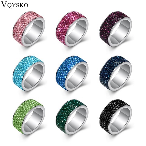 316L stainless steel Womens Wedding rings Jewelry anillos de acero inoxidable para mujer Wholesale High Quality CZ Crystal Pave ► Photo 1/6