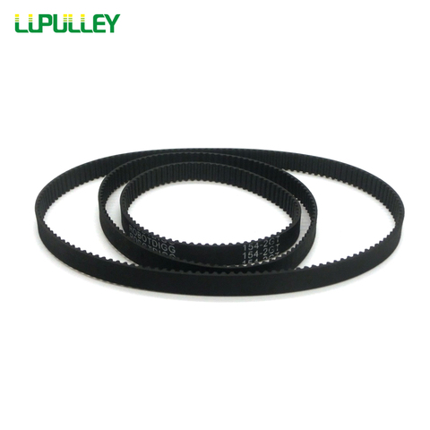 LUPULLEY GT2 Timing Belt 2GT Synchronous Belt Pulley Pitch Length GT2-140/150/154/158/160/172/180/188/190/192/194mm Width 6mm ► Photo 1/4