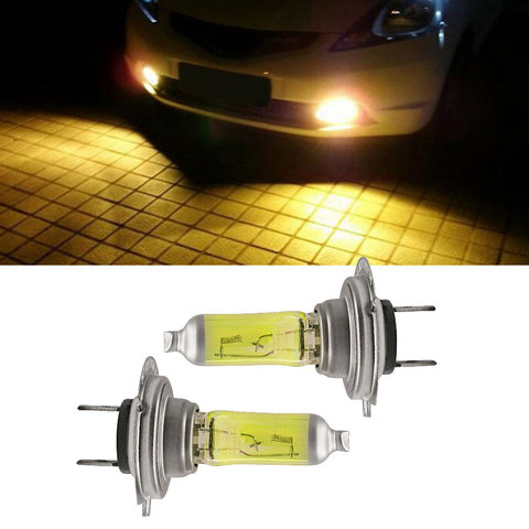 2Pcs H7 Halogen Headlight 100W Car Fog Light Bulbs 3200-3500K Yellow Golden Auto Hlogen Light Source External Lights Bulbs ► Photo 1/6