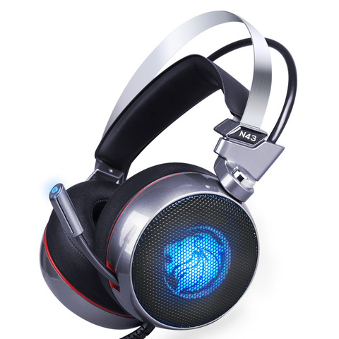 ZOP N43 Stereo Gaming Headset 7.1 Virtual Surround Bass Gaming Earphone Headphone with Mic LED Light for Computer PC Gamer ► Photo 1/6