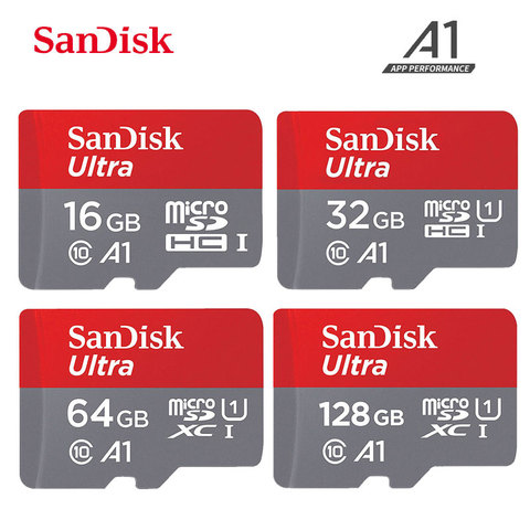 SanDisk Ultra A1 Microsd Memory Card 256GB 128GB 64GB 32GB 16GB microSDHC/SDXC UHS-I U3 V30 TF Card micro sd cartao de memoria ► Photo 1/6