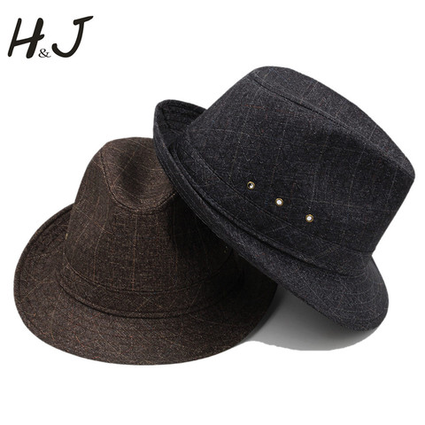 Men Fedora hat with 4Size 57 58 59 60CM Big Size  Gentleman Dad Beach Homburg Church Jazz Hat Father Gift A0064-XSJ ► Photo 1/6