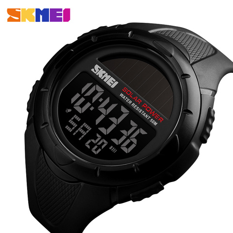 SKMEI Military Sport Watches Men Solar Power Outdoor Shock Digital Watch Chrono 50M Water Resistant Wristwatches reloj deportivo ► Photo 1/6