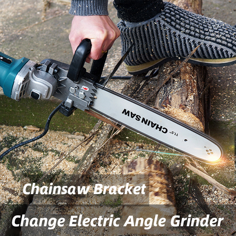 Chainsaw Bracket Parts Changed Angle Grinder Into Chain Saw 11.5 Inch 29cm Wood Cutting Electric Saw Transfer Remaker Power Tool ► Photo 1/5