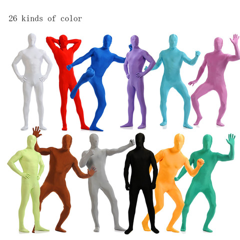 Adult Lycra Full Body Zentai Suit Custome for Halloween Men Second Skin Tight Suits Spandex Nylon Bodysuit Cosplay Costumes ► Photo 1/6