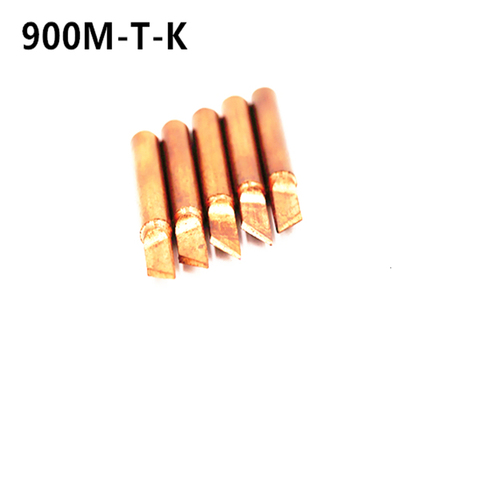 SZBFT 5piece 900M-T-K Lead-free Red copper Pure cupper Solder tip  For Hakko 936 FX-888D Saike 909D 852D+ 952D Diamagnetic DIY ► Photo 1/2