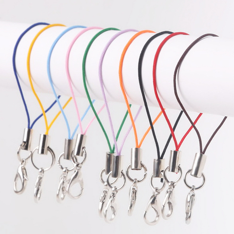 100 PCS Colorful Cell Phone Lanyard Strap Cords Lariat Mobile Strap Cord With Lobster Clasp Keychain Cords For Jewelry Findings ► Photo 1/6