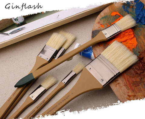 Paint Brush BS - 002 bristle pig hair head Oil painting propylene acrylic painting brush special made art brush AHB015 ► Photo 1/5