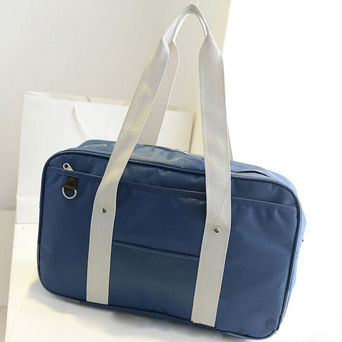Solid Japanese Handbags Oxford Travel Bag High School Students Bookbags Single Square Unisex Shoulder Bags ► Photo 1/6