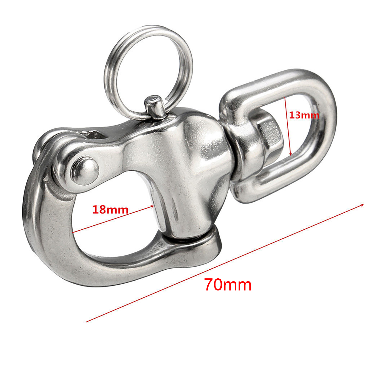 2PCS 304 Boat Marine Stainless Steel Egg Shape Spring Snap Hook  Quick Link ZY