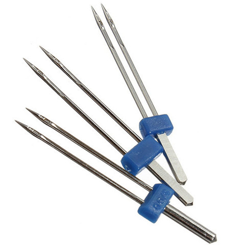 Hot sell 3PCS Sewing Accessories Double Needle Size 2.0/90, 3.0/90, 4.0/90 Sewing Machine Needles Pins 5BB5611 ► Photo 1/5