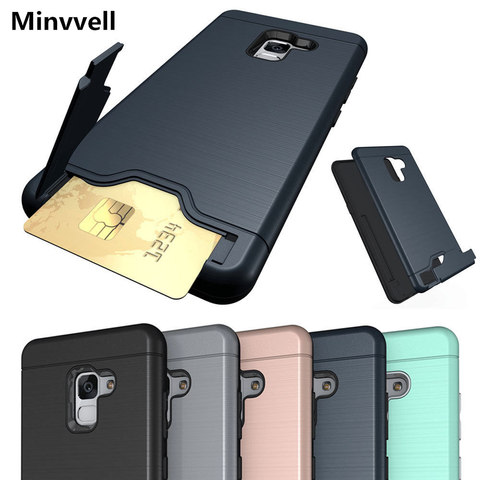 For S8Plus S9 Plus S20 Ultra Brushed Armor Silicone Rubber Phone Case For Samsung S7 edge A3 A5 A7 A8 2022 Card Slot Holder Case ► Photo 1/6
