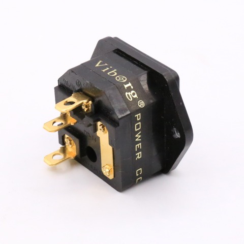 Free shipping Viborg FI-03G Fused IEC Socket/Connector Gold  Plated Power socket ► Photo 1/6