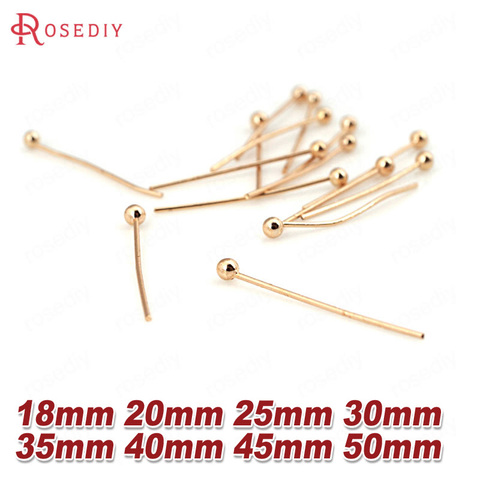 18MM 20MM 25MM 30MM 35MM 40MM 45MM 50MM 24K Gold Color Brass Ball Pins Connect Beads Pins High Quality Diy Jewelry Accessories ► Photo 1/6