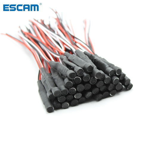 ESCAM CCTV 6-12VDC Extremely Sensitive Microphone Voice Pickup Aerial Audio Signal Collection For Mini FPV Mic Camera DVR System ► Photo 1/6