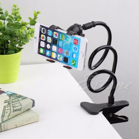 1 PC Black Universal Lazy Bed Desktop Stand Mount Car Holder For Cell Phone Long Arm New ► Photo 1/6