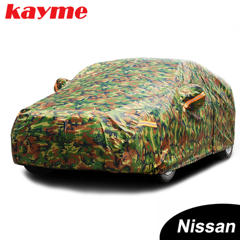Kayme waterproof camouflage car covers outdoor sun protection cover for Nissan tiida x-trail almera qashqai juke note ► Photo 1/6