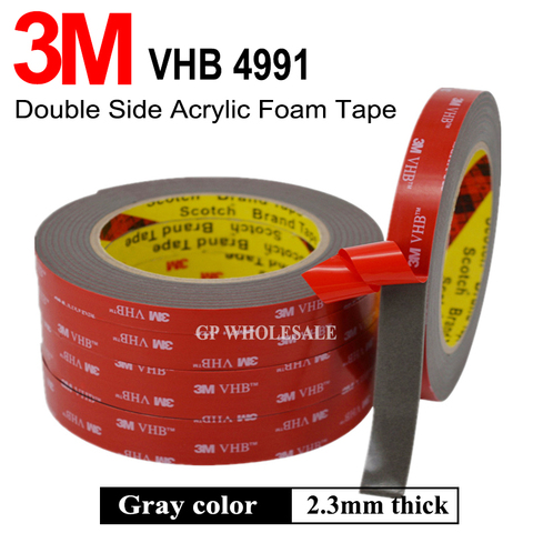 3M VHB tape 4991 Double Sided Adhesive Acrylic Foam Mounting Tape Gray 2.3mm Thickness ► Photo 1/1