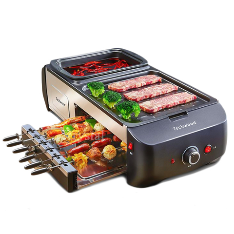 Multifunctional Electric Griddle Hot Pot & Barbecue Grill All in One Machine Household Elecitrc BBQ Furnace ► Photo 1/6