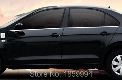 Stainless steel  lower under window decoration strip trim sticker cover for 2014 2015 2016 Skoda rapid sedan ► Photo 1/1