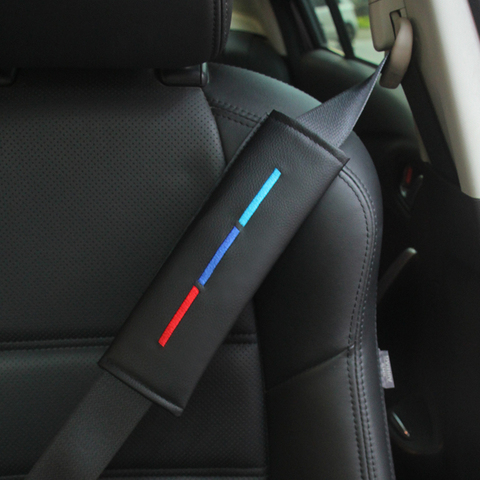 Car Seatbelt Shoulder Pad Comfortable Driving Seat Belt Vehicle Shoulder Pad Cover Cushion Harness Pad for BMW ///M Color Driver ► Photo 1/6
