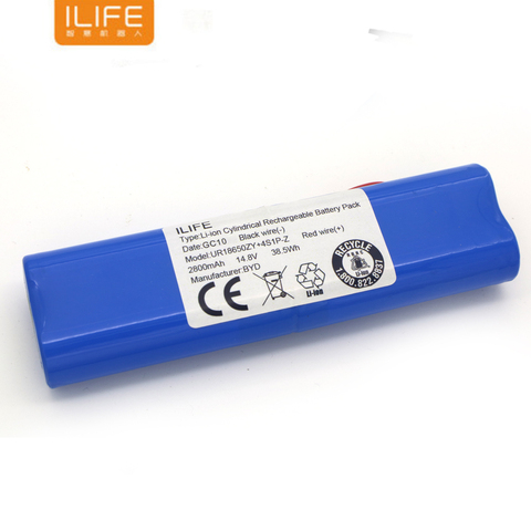 High quality Rechargeable ILIFE ecovacs Battery 14.8V 2800mAh robotic cleaner accessories parts for Chuwi ilife V50 V55 V8s ► Photo 1/1