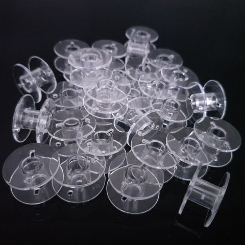 30Pc Transparent Empty Bobbins Sewing Machine Spools Clear Plastic Sewing Bobbins AA7247-4 ► Photo 1/4