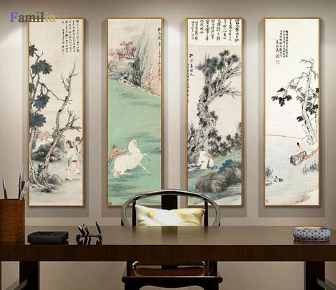 Zhang Daqian Affiche Vintage Chinese Meticulous  Posters Canvas Paintings Wall Art Picture For Living Room Study Room Home Decor ► Photo 1/6