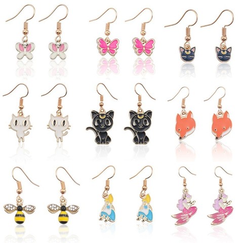 Bonsny Acrylic Fox Animal Drop Dangle Long Earrings Women Girls Fashion Jewelry